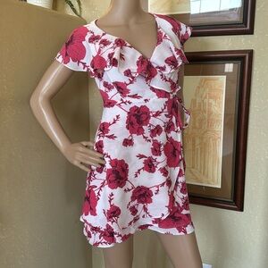 Free People Womens Hawaiian Feminine Wrap Dress sz S